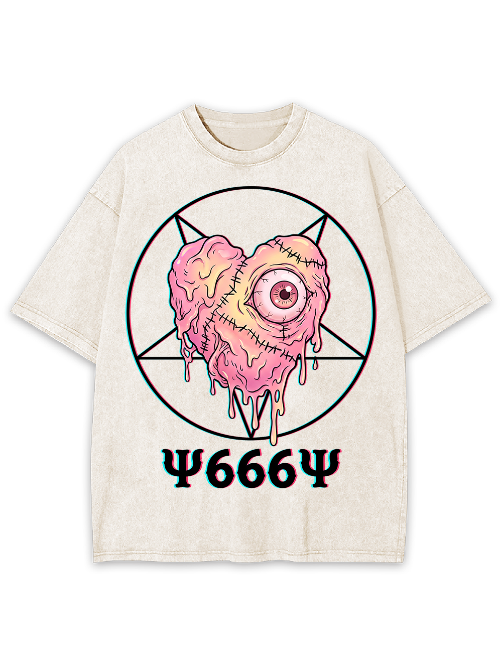EYEBALL HEART AAA WASHED TSHIRT