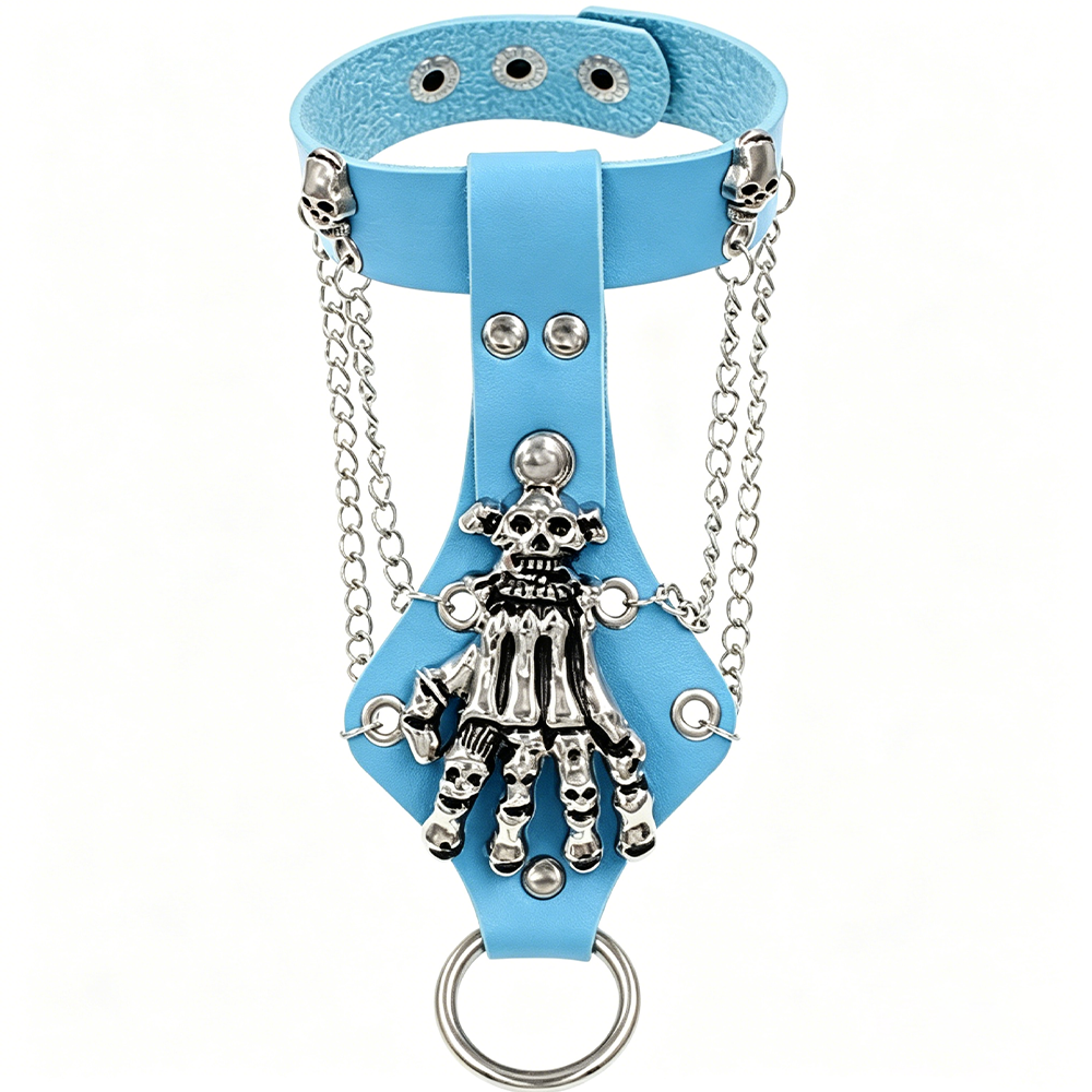 GOTHIC SKELETON PU CLAWS CLO BRACELET