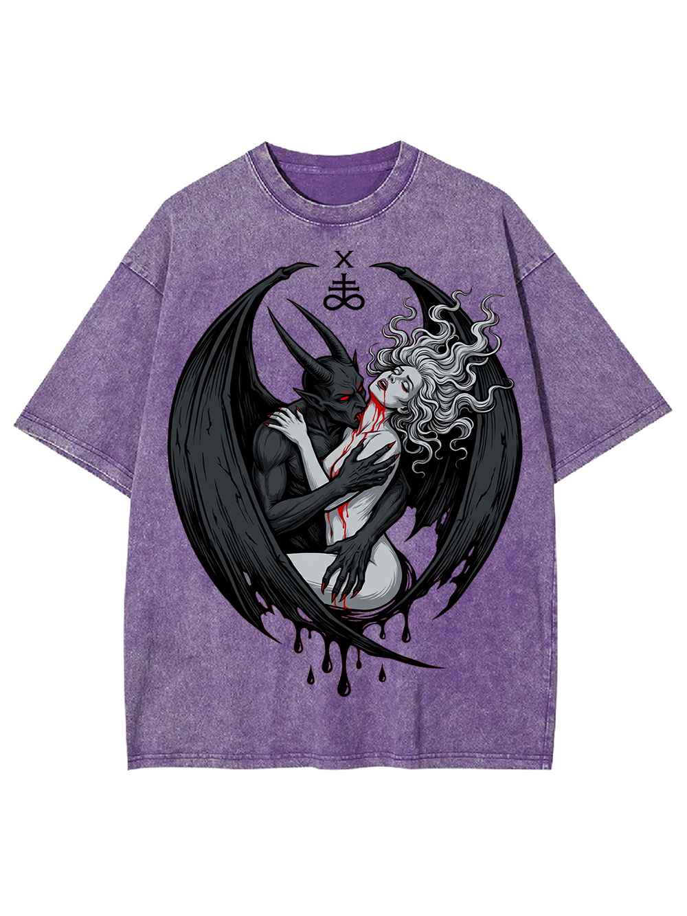 DEMON EMBRACE WASHED TSHIRT