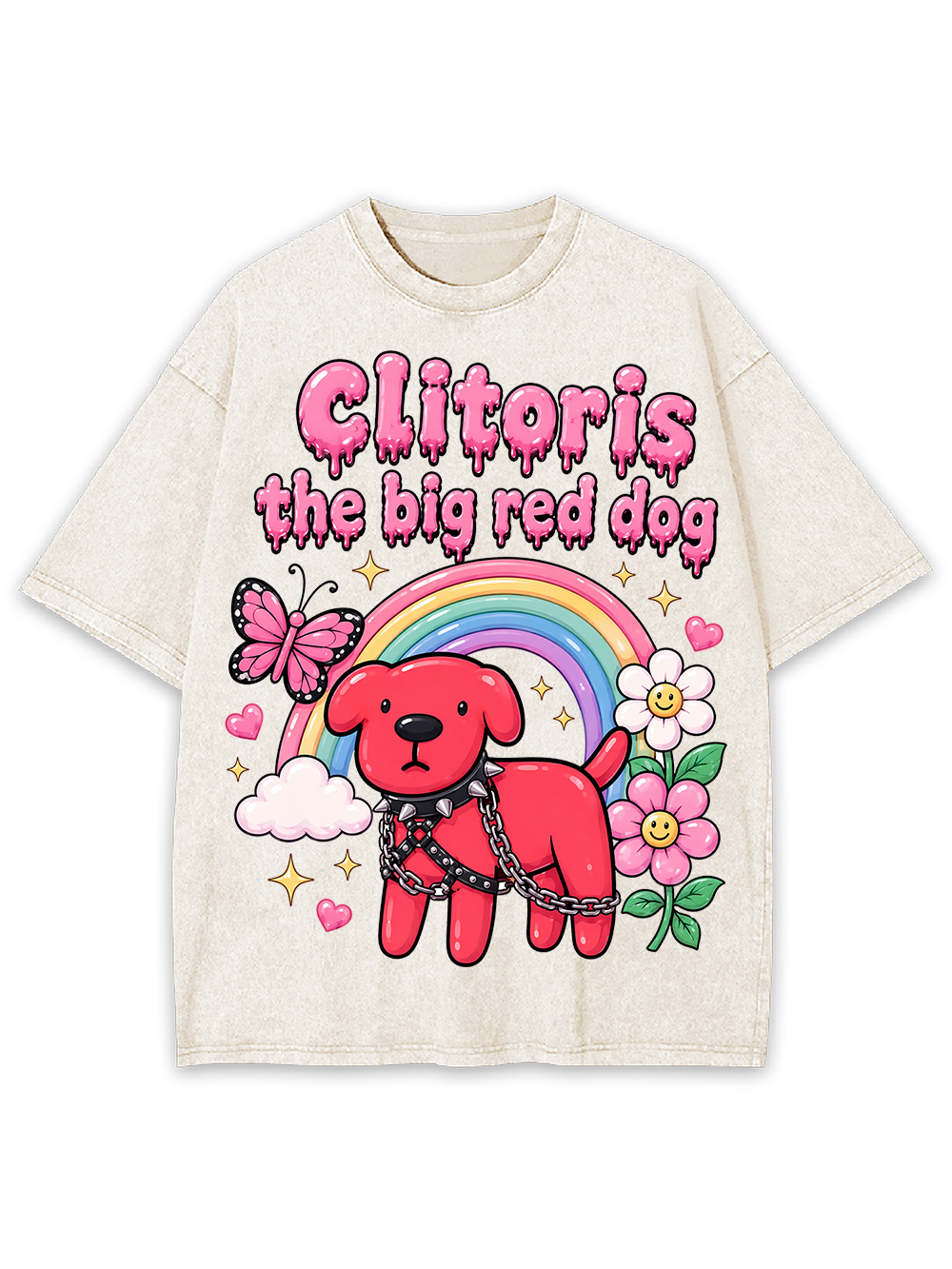 RED DOG CLITORIS AAA WASHED TSHIRT