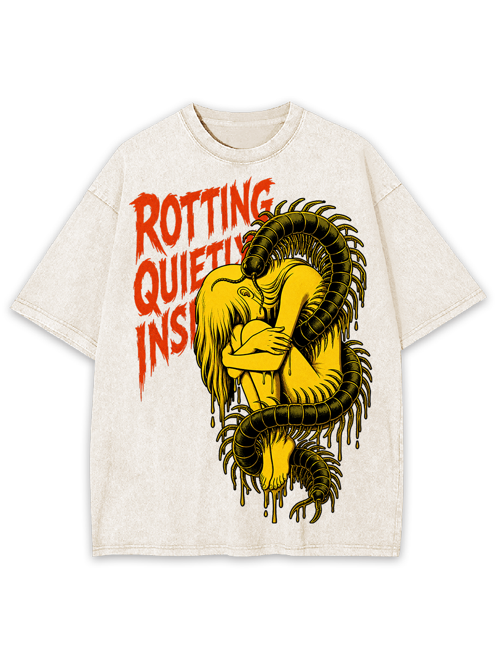 ROTTING QUIETLY INSIDE AAA WASHED TSHIRT