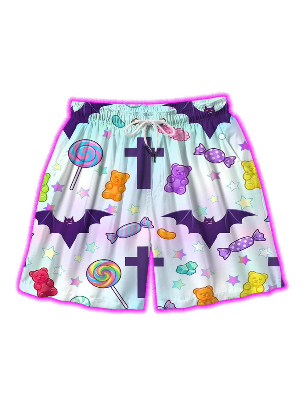 CANDY GOTH ALL OVER PRINT SHORTS