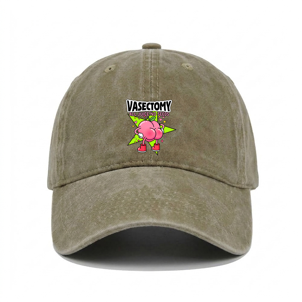 VASECTOMY ALL JUICE NO SEEDS WASHED VINTAGE BASEBALL CAP