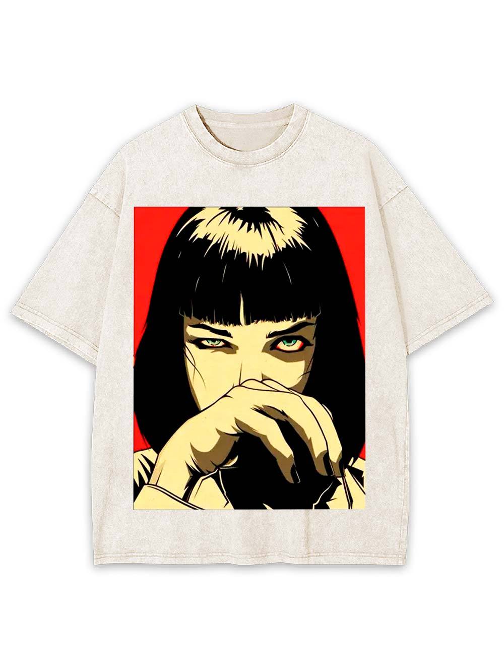Piercing Gaze Washed Tshirt