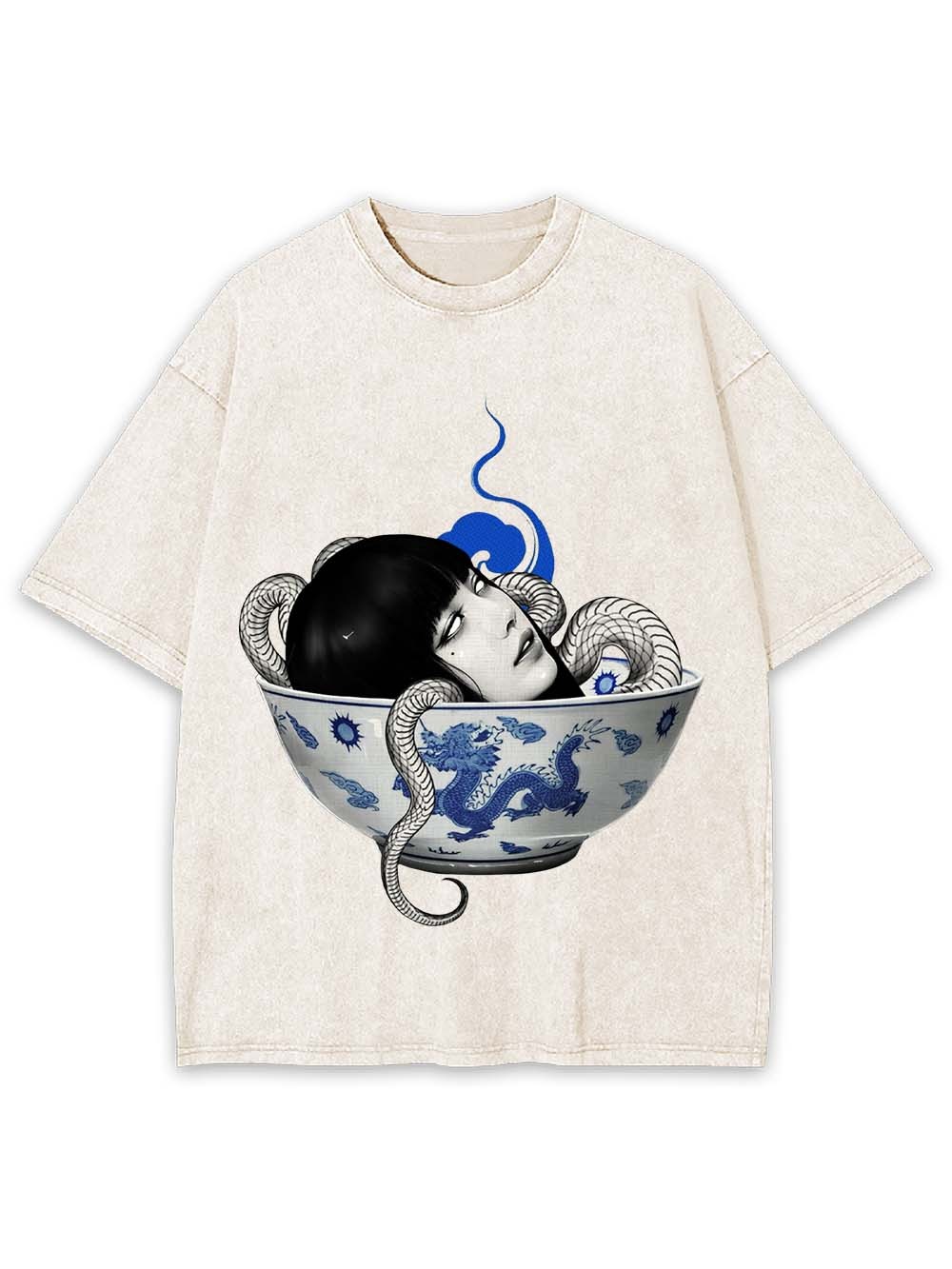 Snake Maiden in the Bowl Washed Tshirt