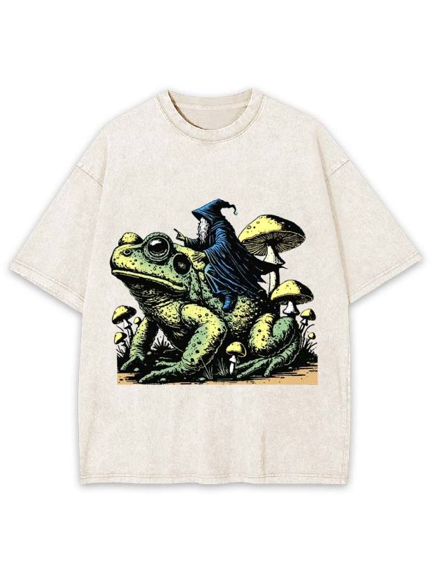 Wizard's Toad Ride Washed Tshirt