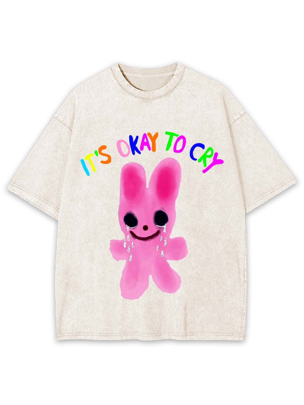 It's Okay To Cry Washed Tshirt