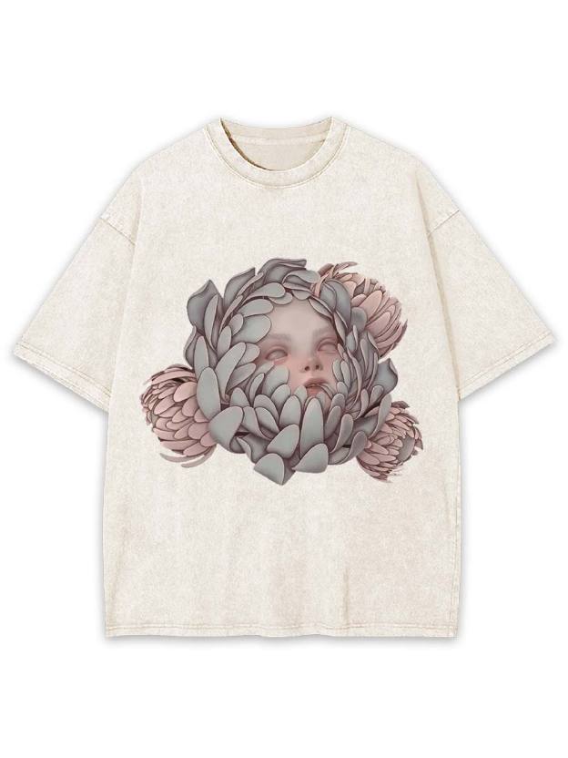 Blooming Silence Washed Tshirt