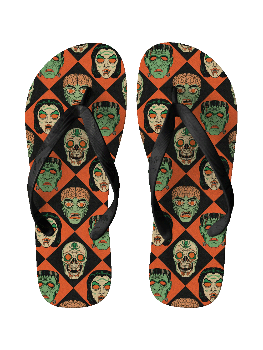 Monster Mash Flip Flops-ClassyOutlaw Sale