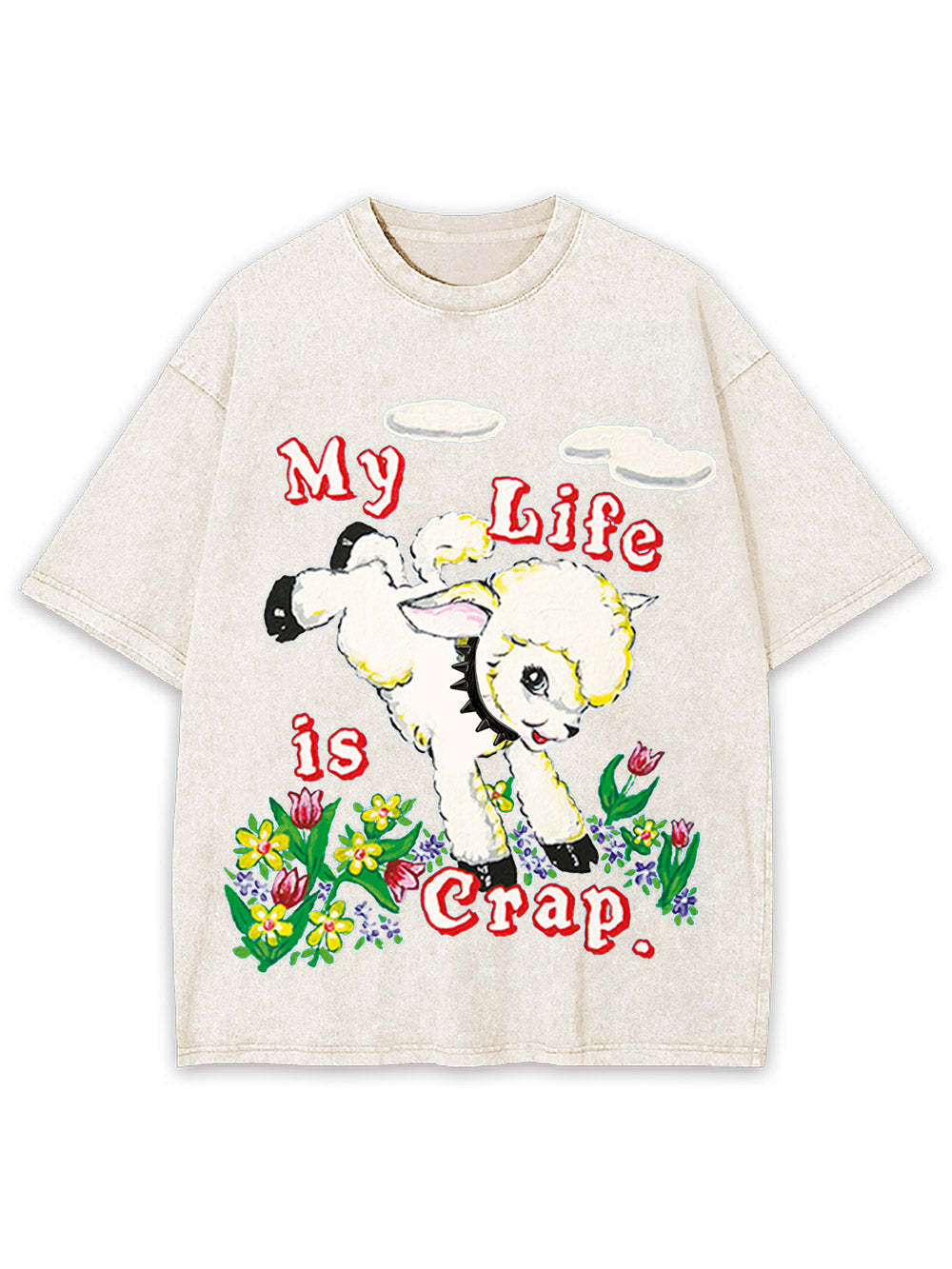 My Life Is Crap Washed Tshirt-ClassyOutlaw Sale
