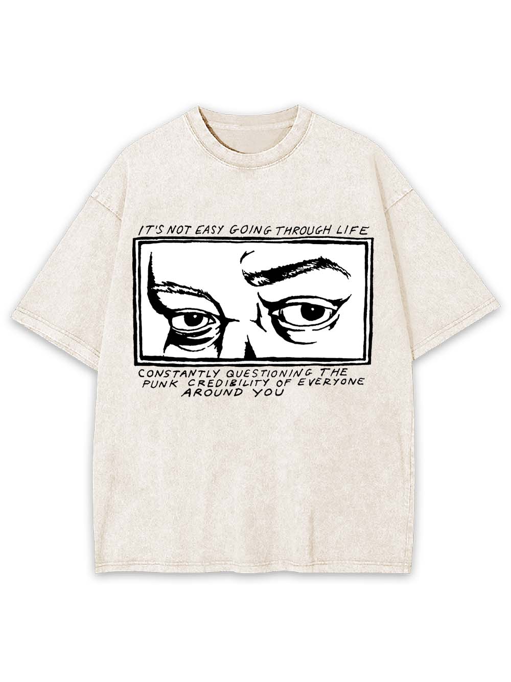 Questioning Punk Credibility Washed Tshirt