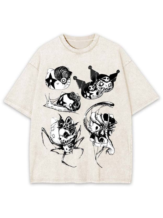 Macabre Creatures Washed Tshirt