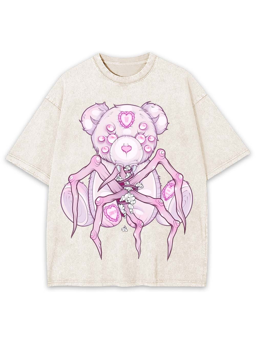 Spider Teddy Nightmare Washed Tshirt