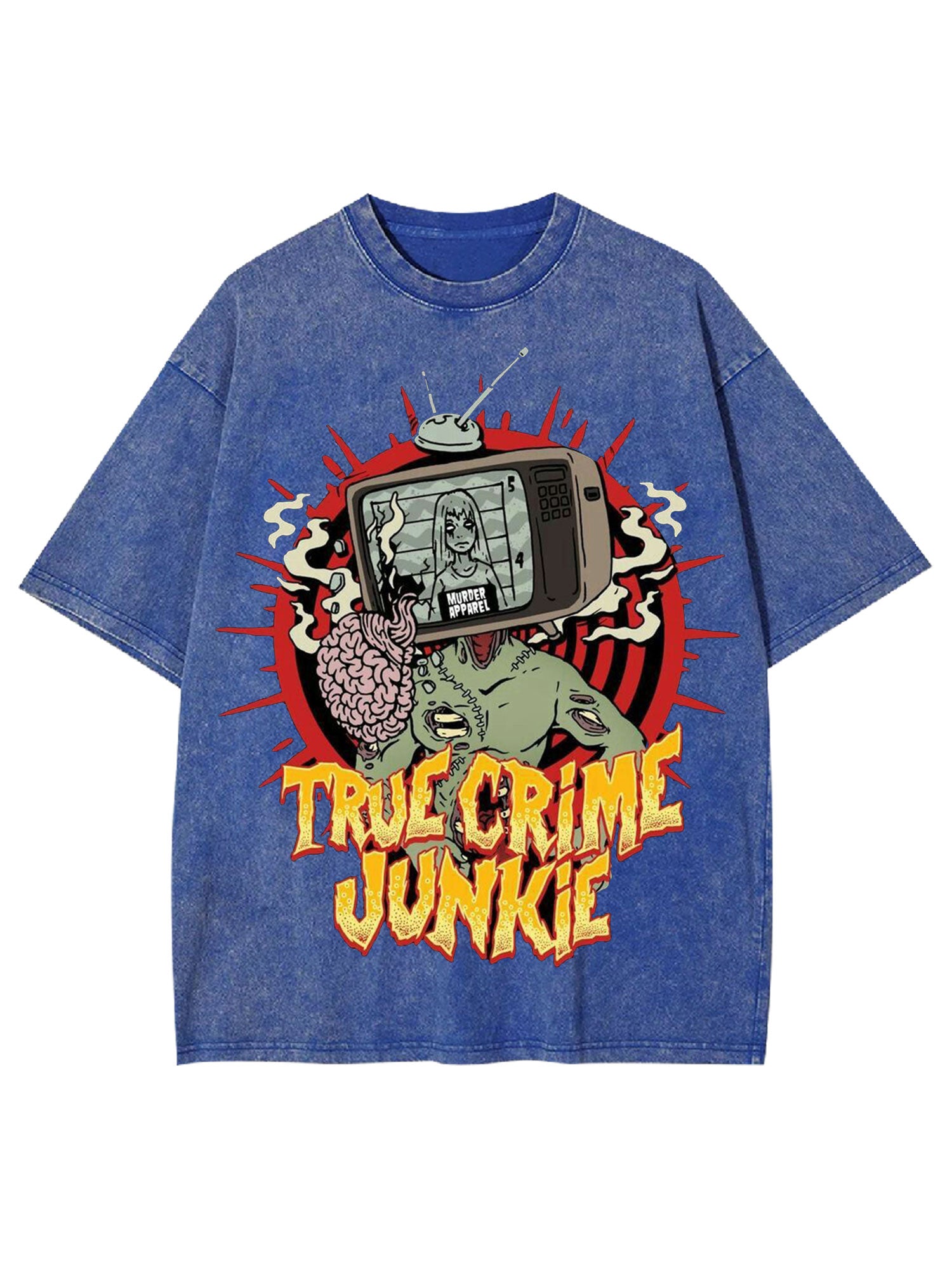 True Crime Junkie Washed Tshirt