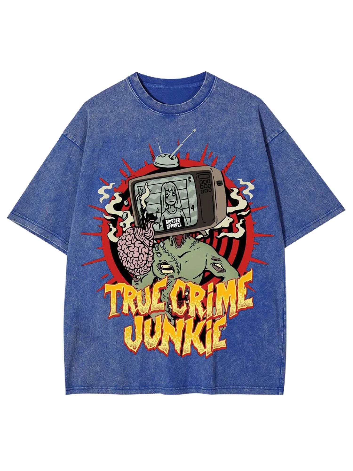 True Crime Junkie Washed Tshirt