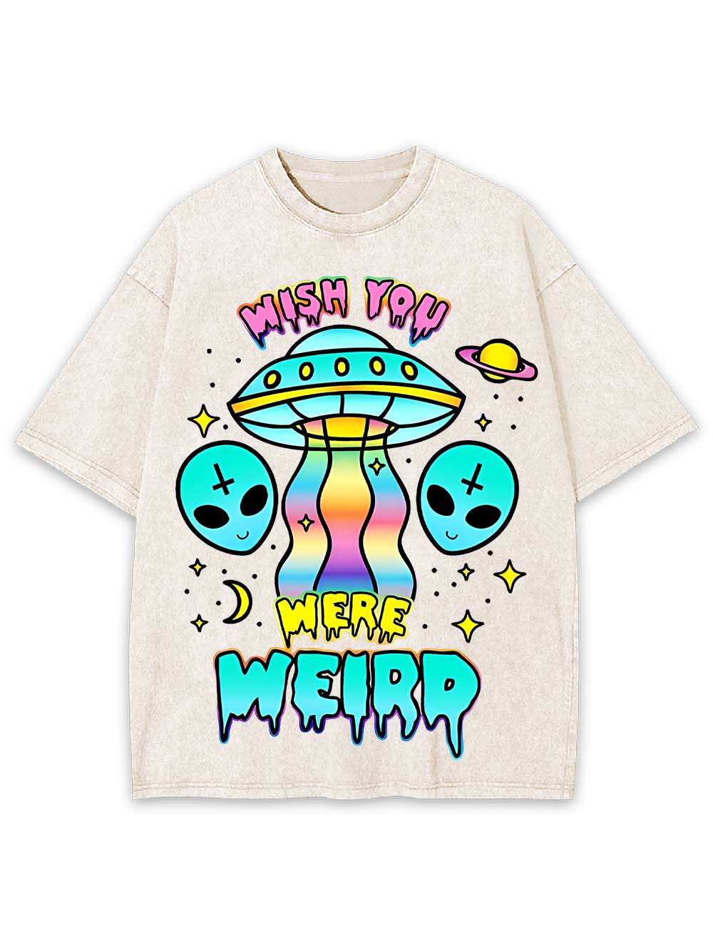 WISH YOU WERE WEIRD WASHED TSHIRT