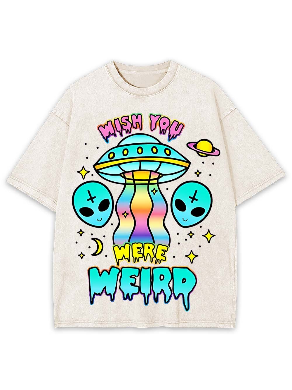WISH YOU WERE WEIRD WASHED TSHIRT
