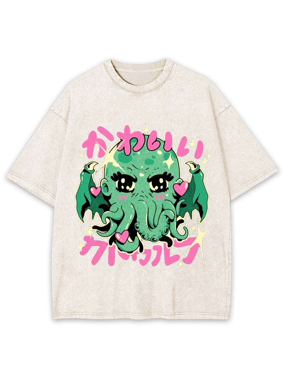 Kawaii Cthulhu Washed Tshirt
