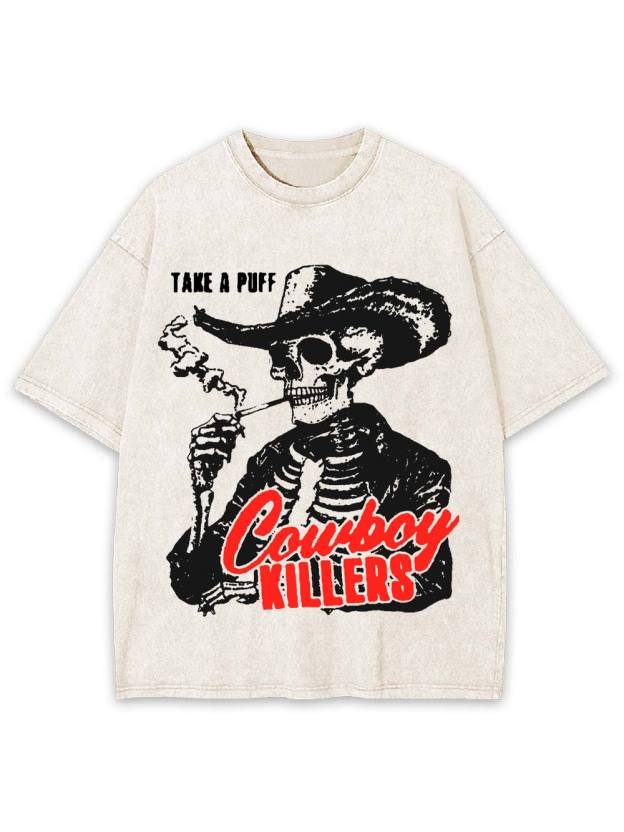 Take a Puff: Cowboy Killers Washed Tshirt