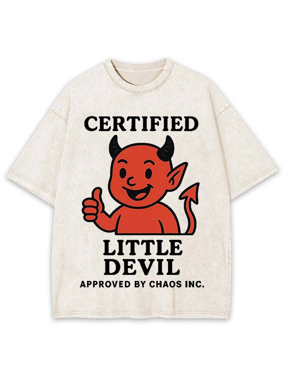 Certified Little Devil Washed Tshirt
