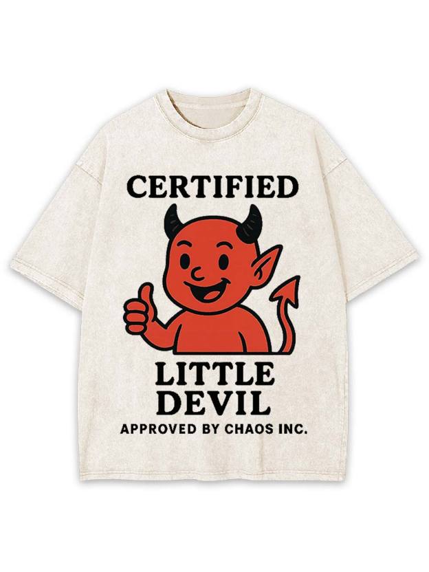 Certified Little Devil Washed Tshirt