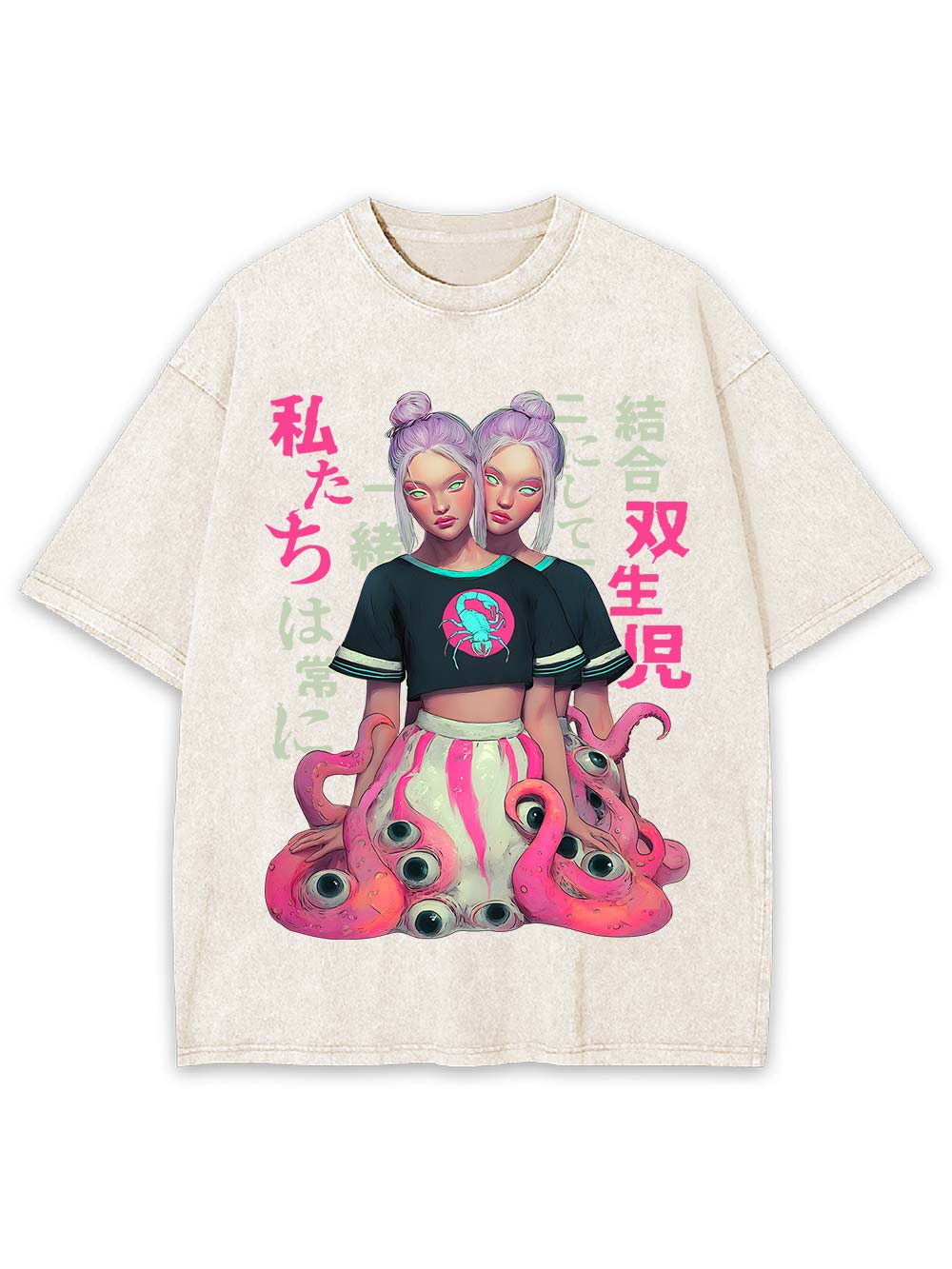 Twins of the Abyss Washed Tshirt