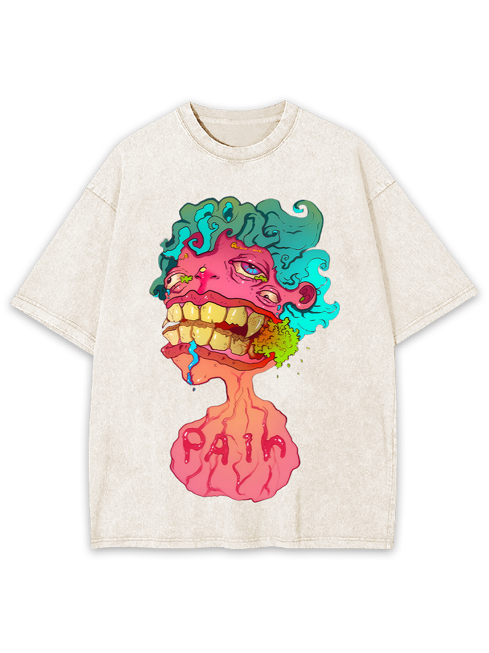 Colorful Chaos of Pain Washed Tshirt