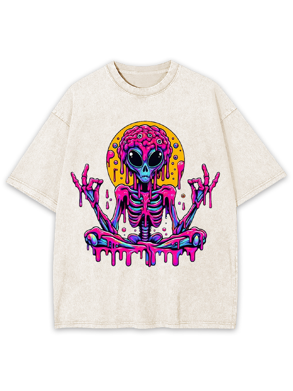 Melting Alien Zen Washed Tshirt