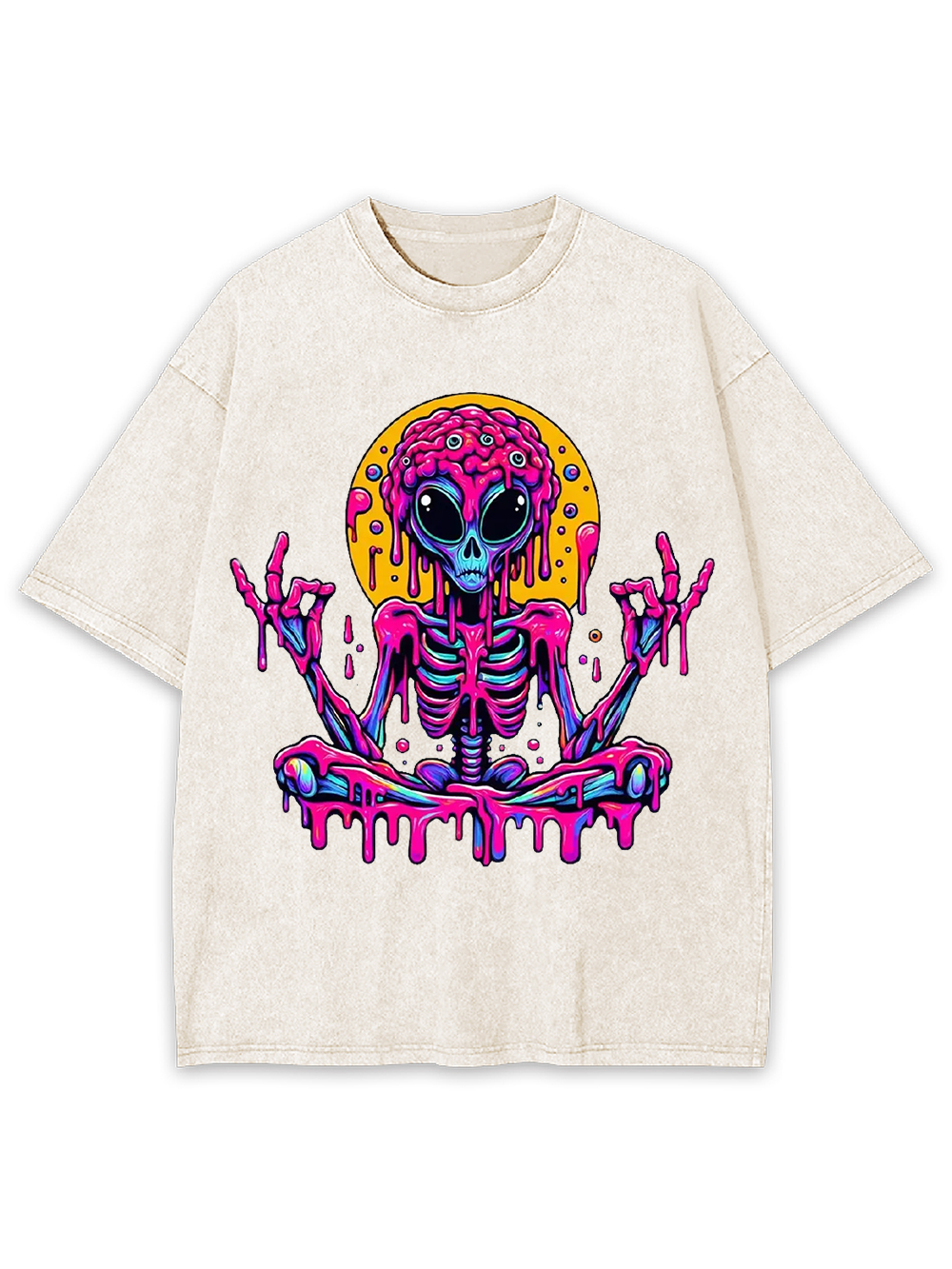 Melting Alien Zen Washed Tshirt