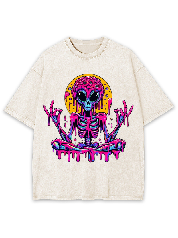 Melting Alien Zen Washed Tshirt