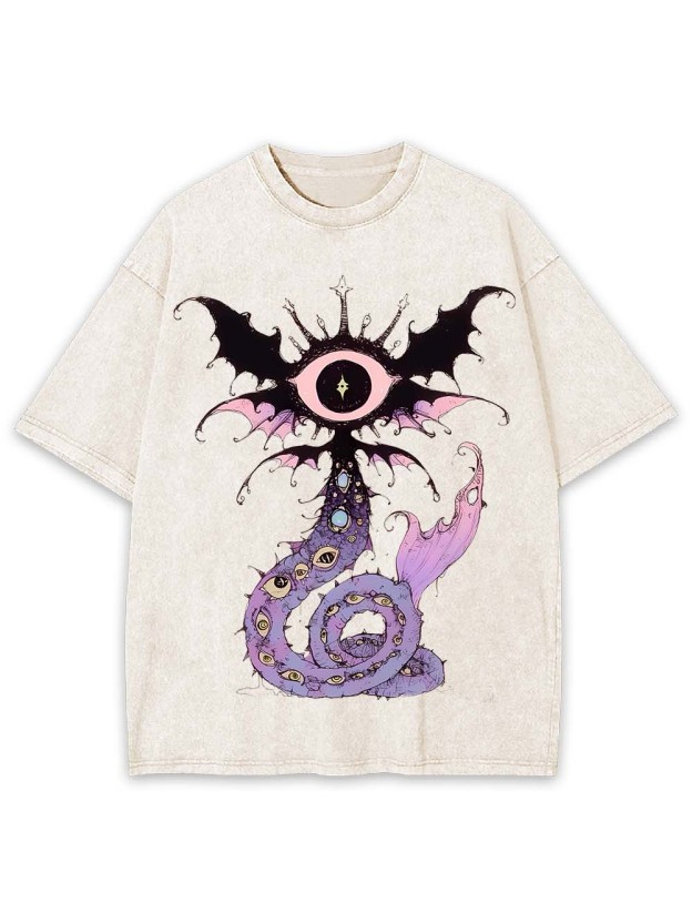 CELESTIAL EYE SERPENT WASHED TSHIRT