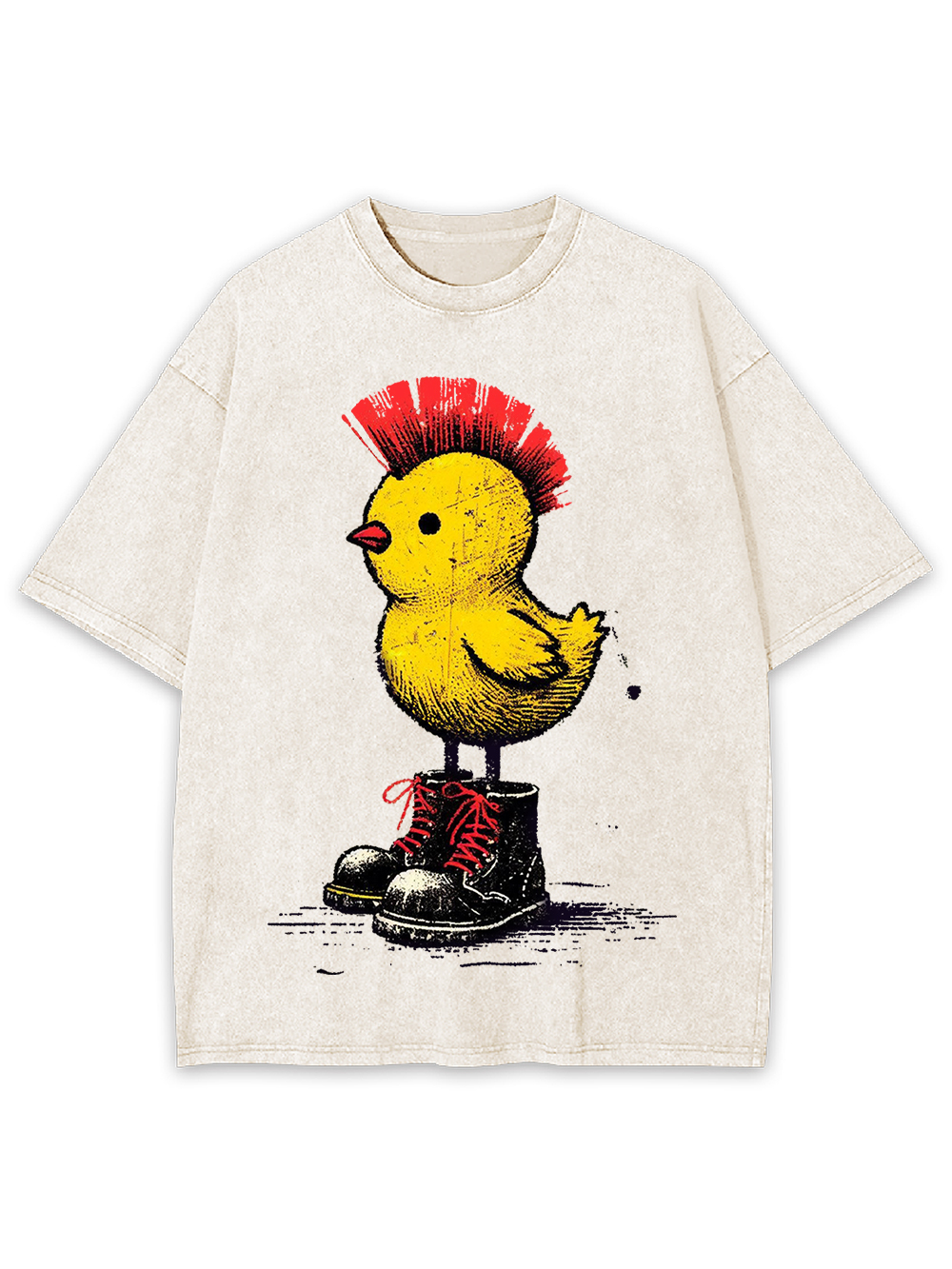 Punk Rock Chick Washed Tshirt