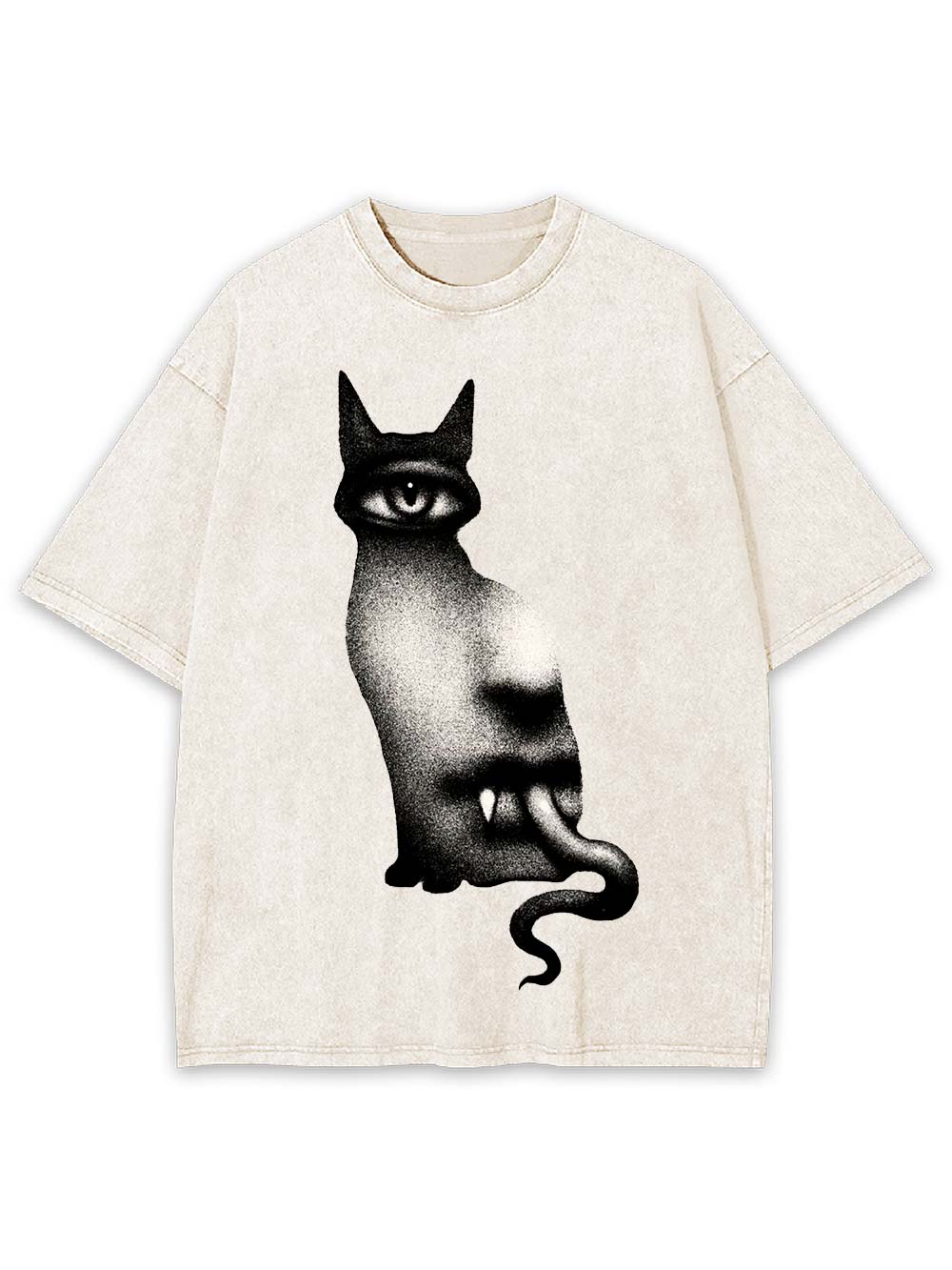 Surreal Feline Vision Washed Tshirt