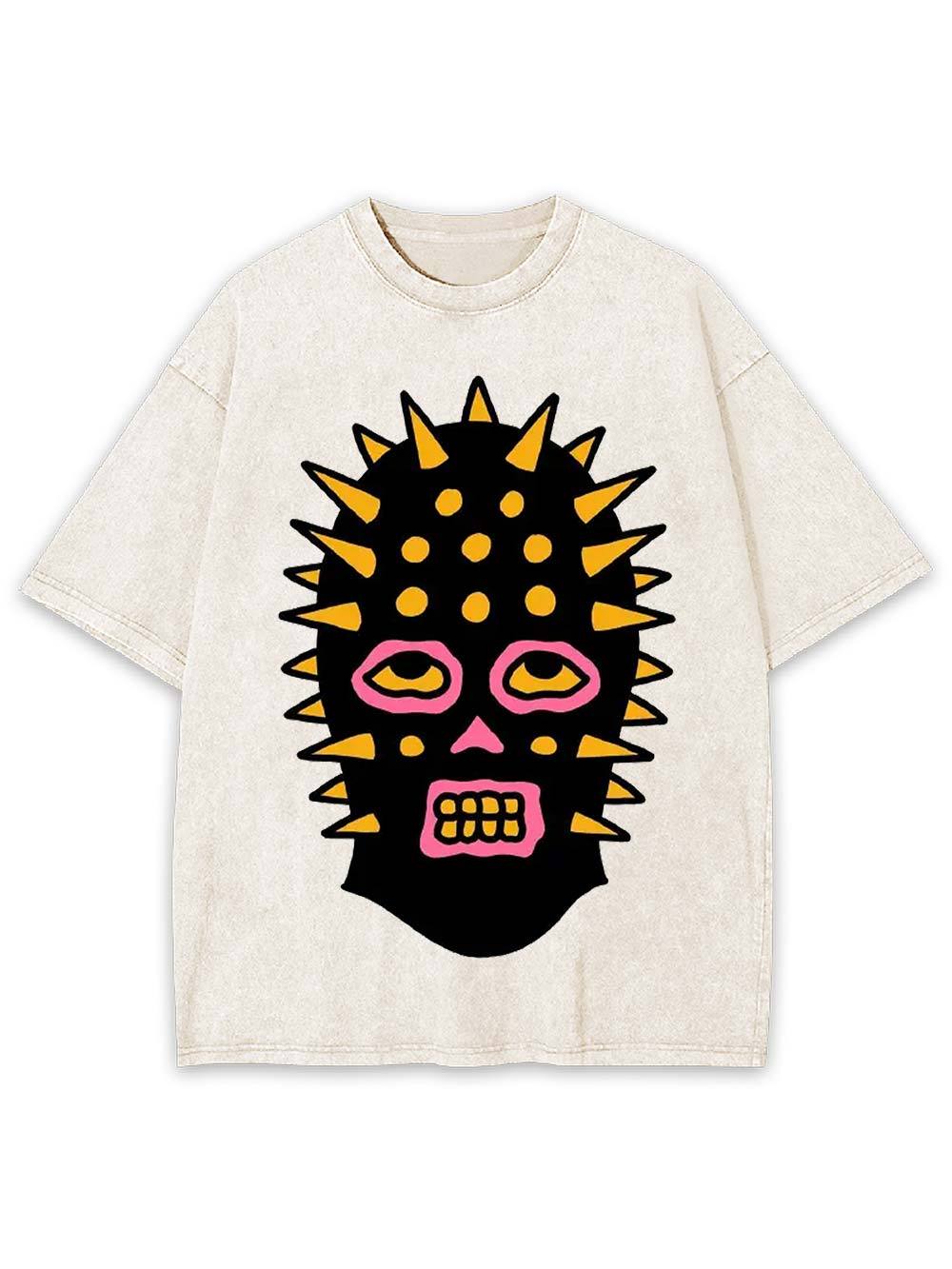 Spiked Mask Washed Tshirt