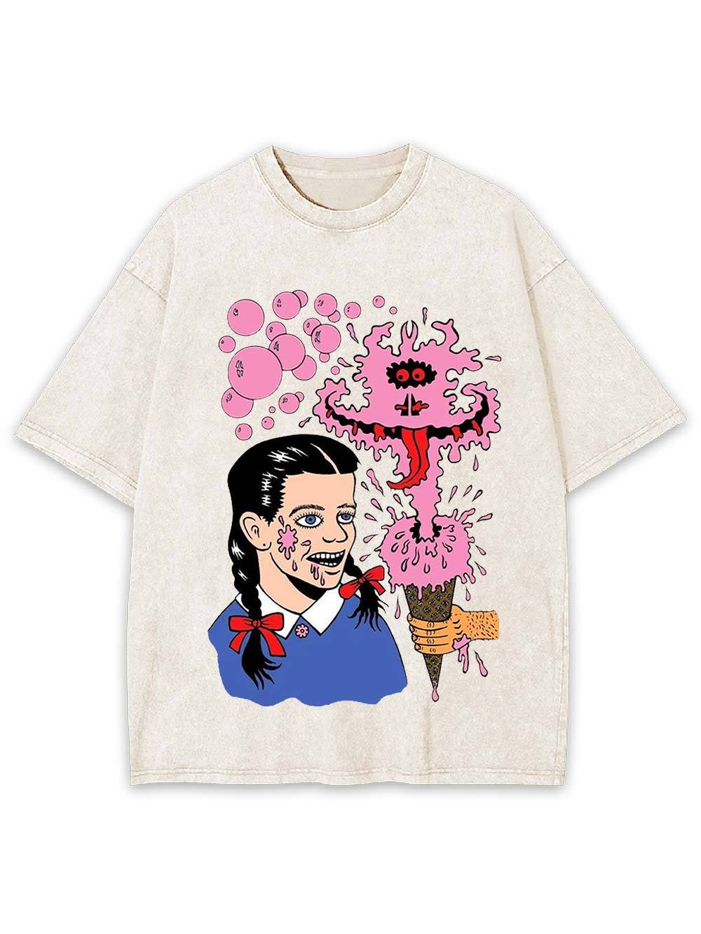 Cream Monster Outbreak Washed Tshirt