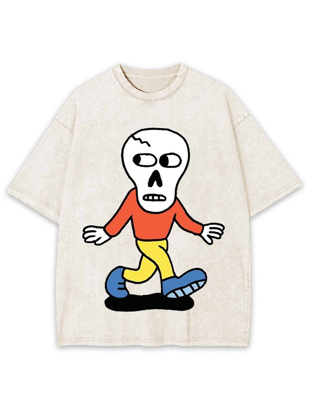 Skull on the Move Washed Tshirt