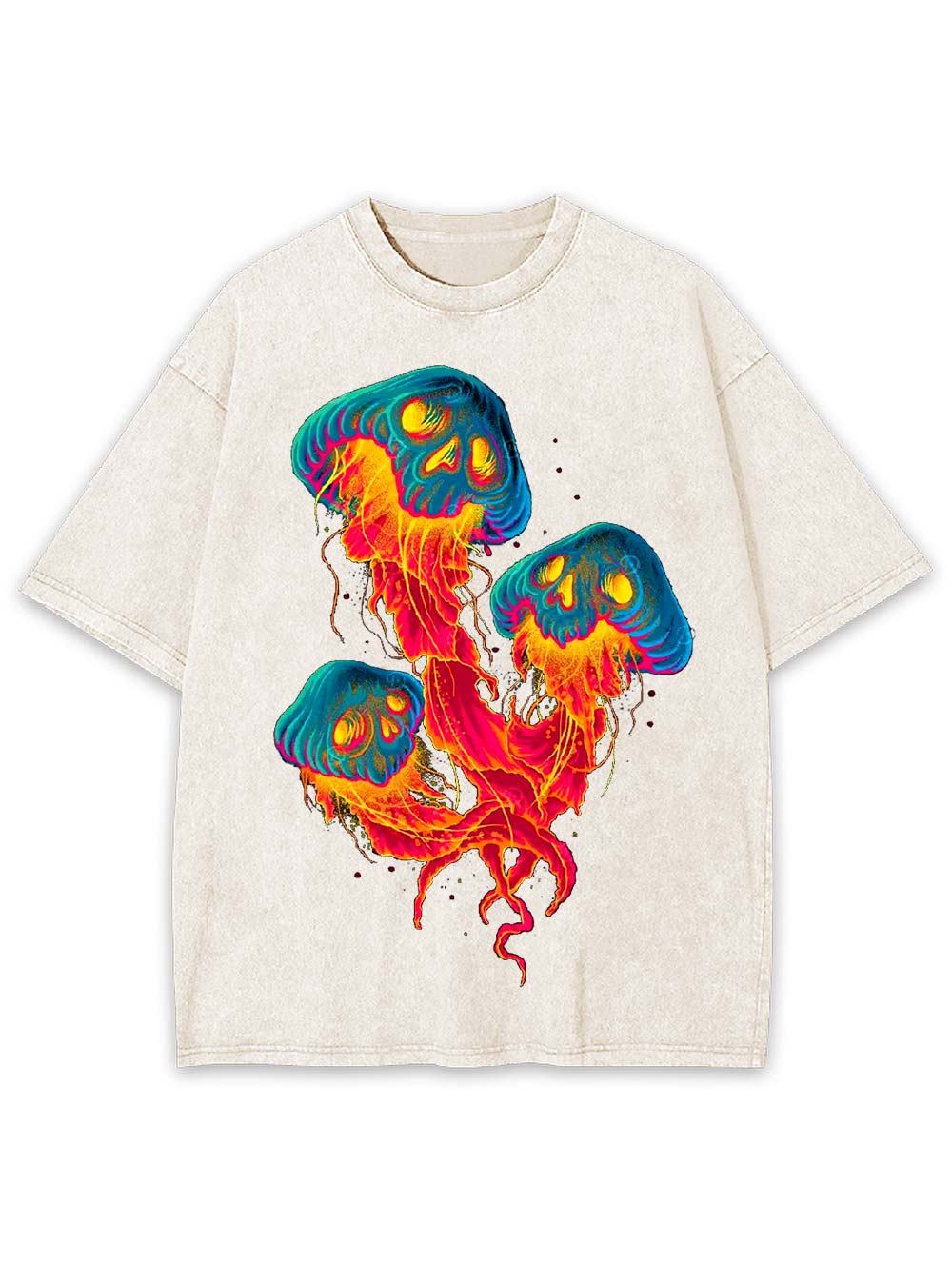 Neon Skull Jellies Washed Tshirt