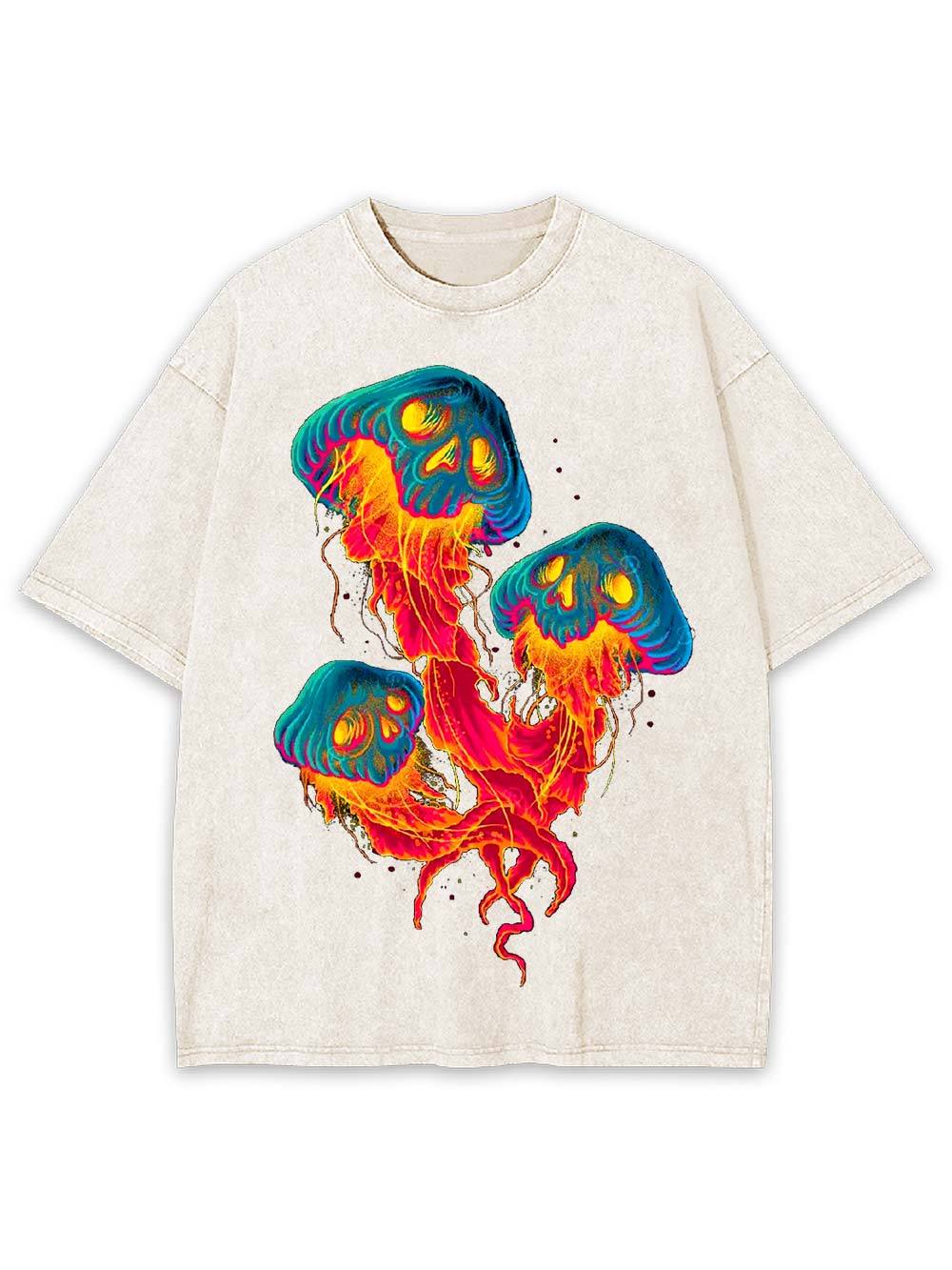 Neon Skull Jellies Washed Tshirt