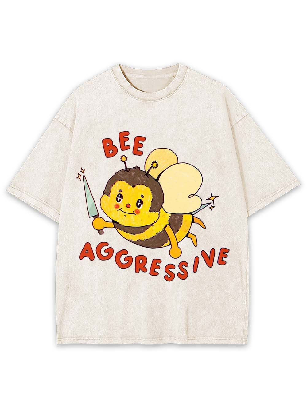 Bee Aggressive Washed Tshirt