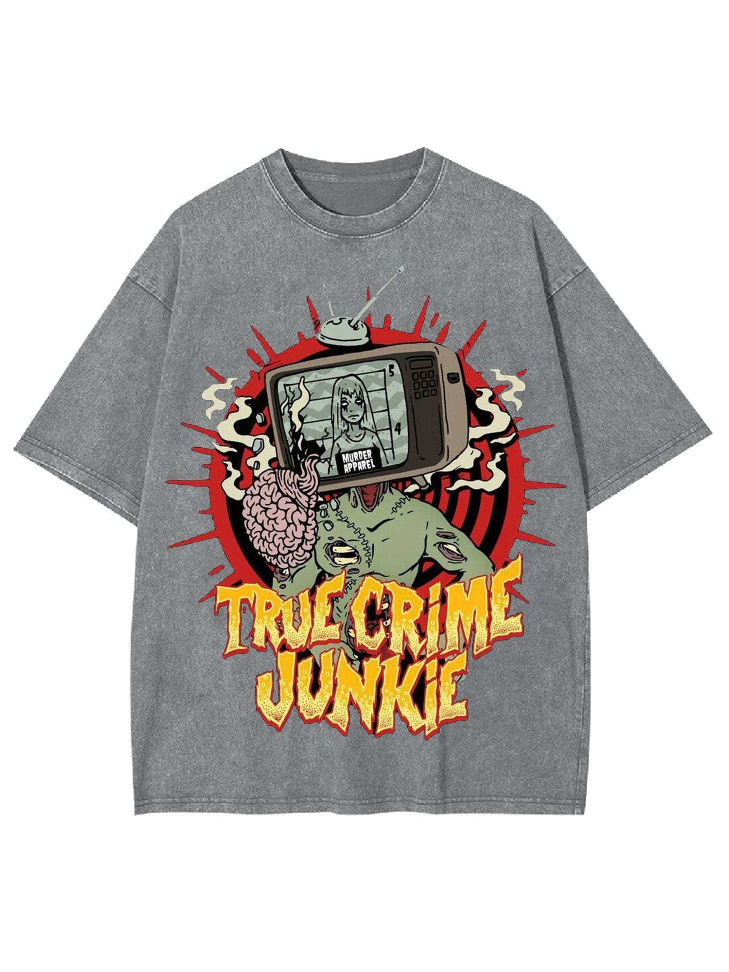 True Crime Junkie Washed Tshirt