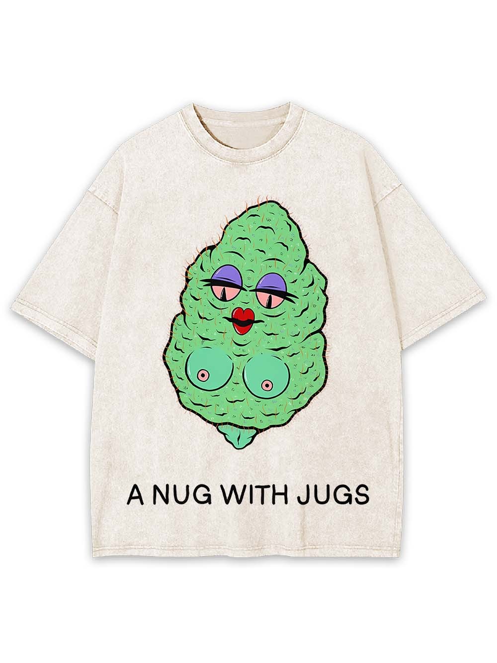 A Nug With Jugs Washed Tshirt