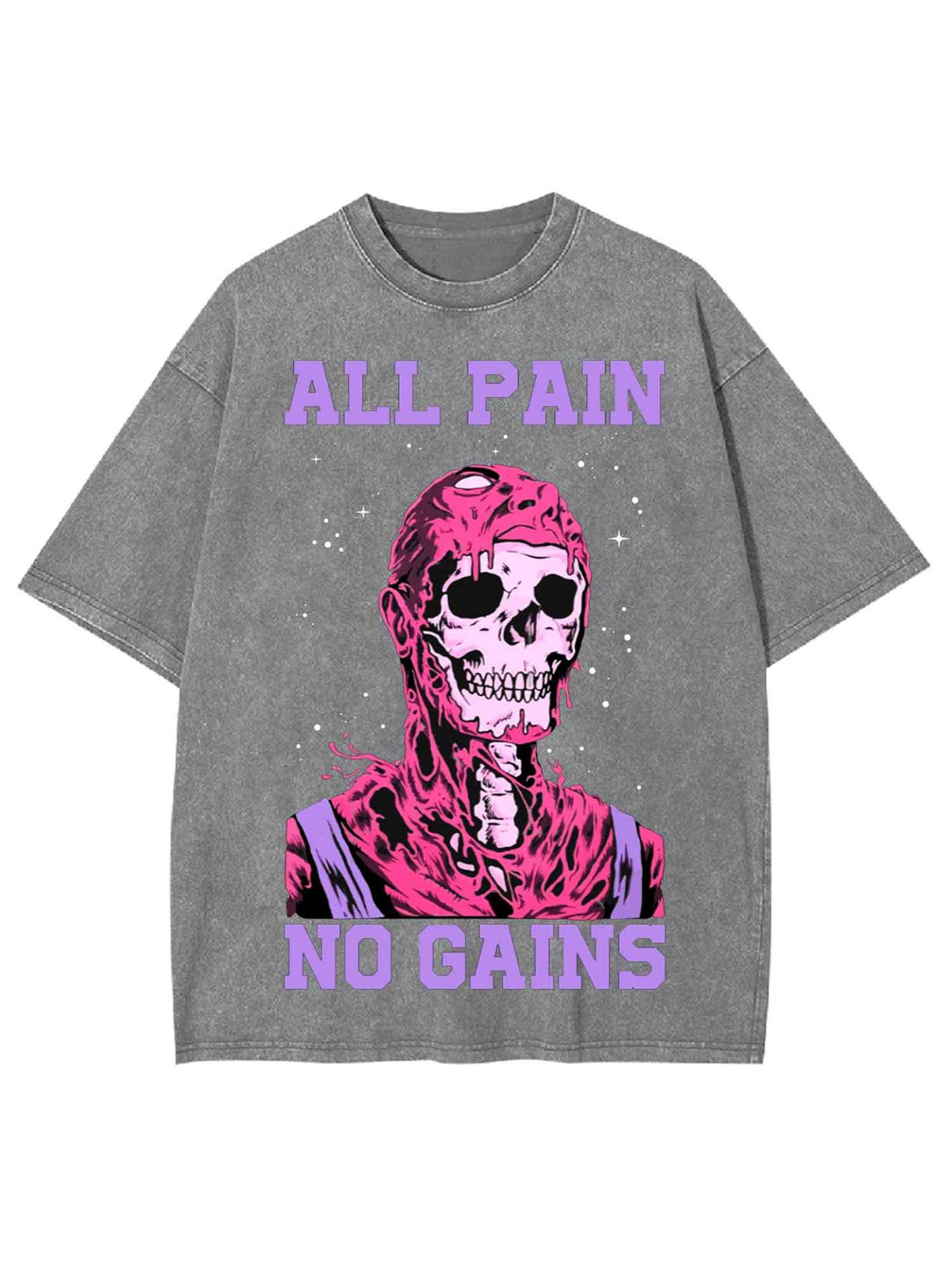 All Pain No Gains Washed Tshirt