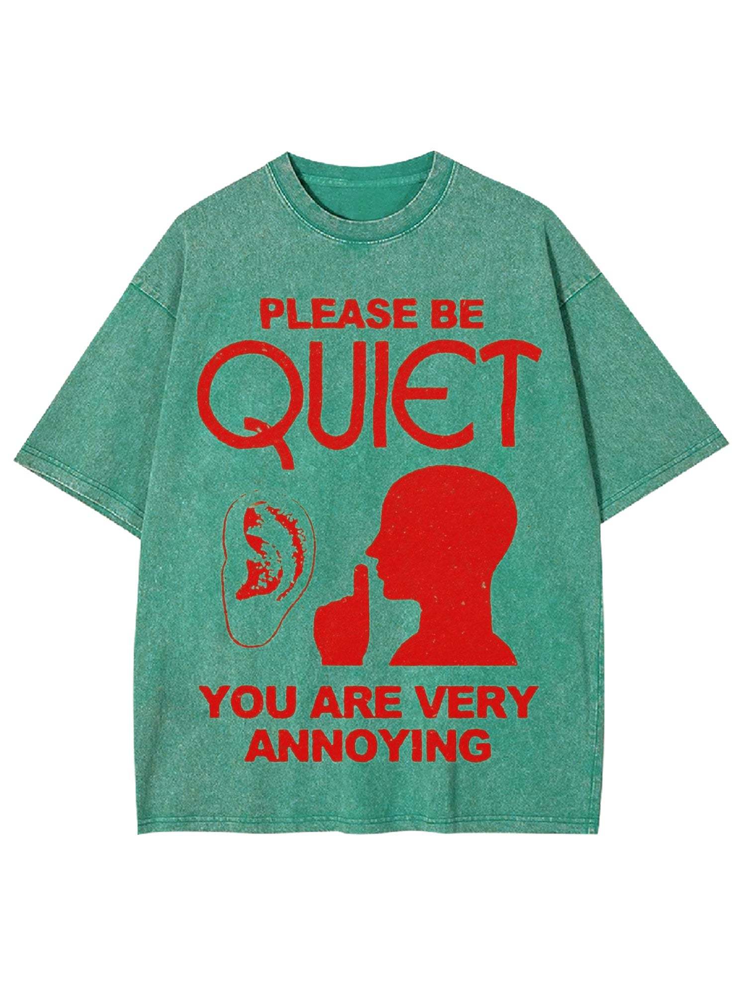 Please Be Quiet You Are Very Annoying Washed Tshirt