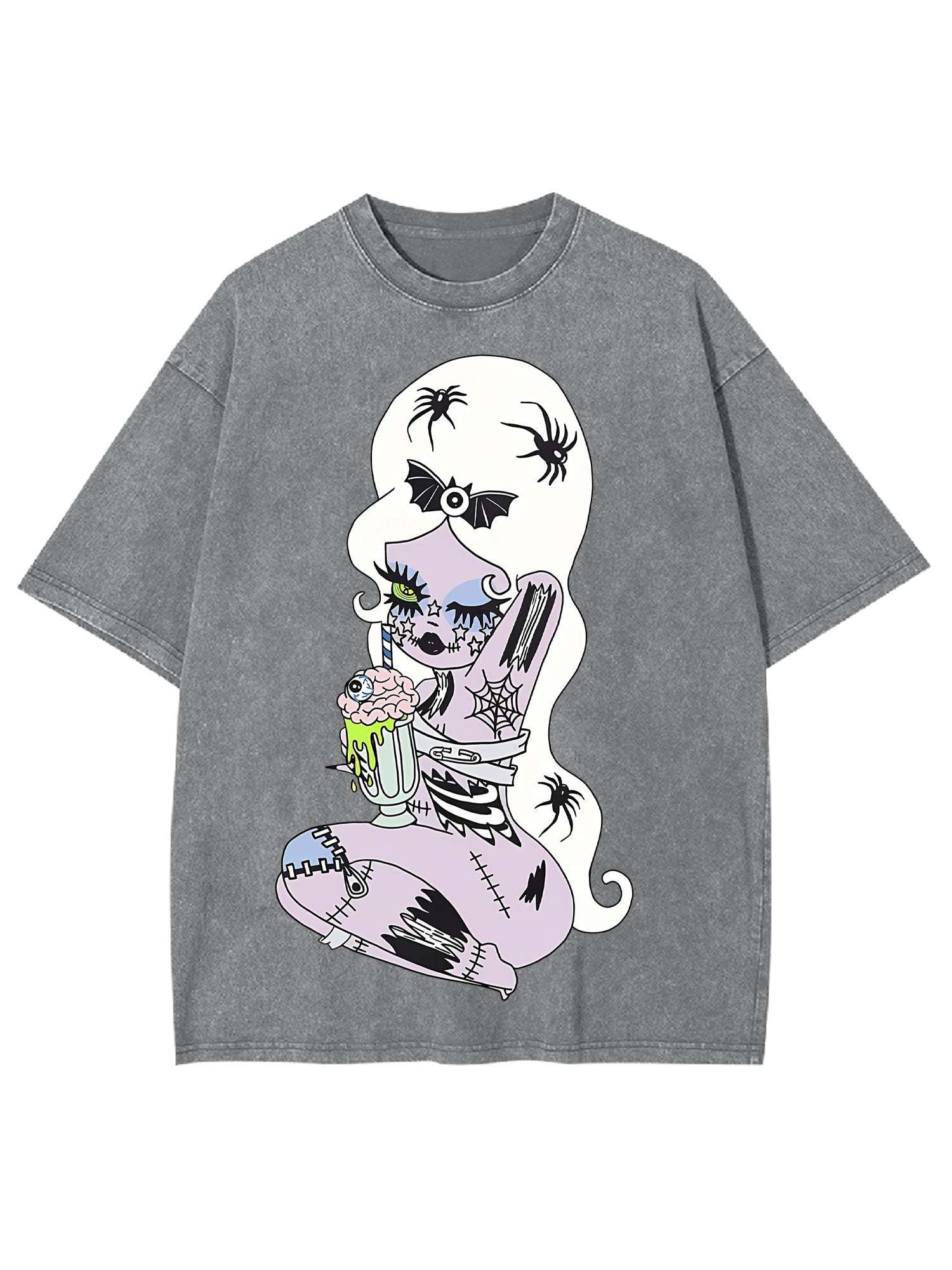 Spooky Milkshake Doll Washed Tshirt