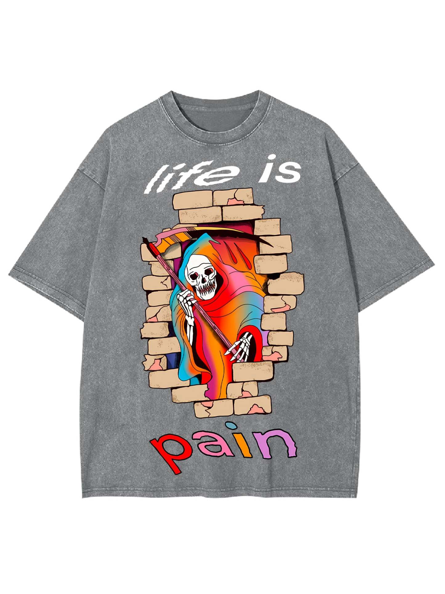 Life Is Pain Washed Tshirt