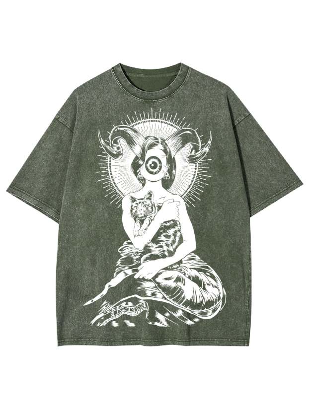 A One Eyed Woman Washed Tshirt