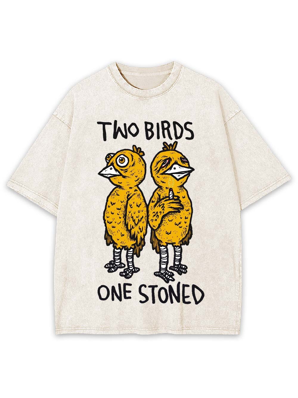 Two Birds One Stoned Washed Tshirt