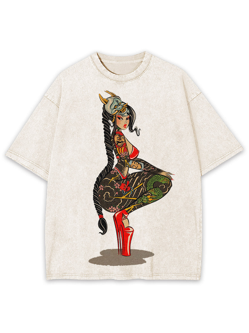 Tattooed Warrior Washed Tshirt