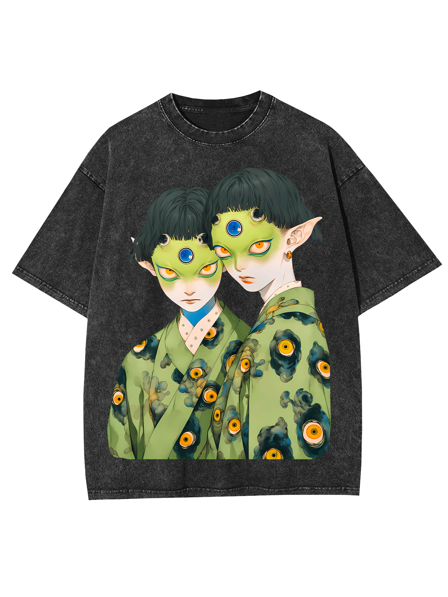 MULTI-EYED TWINS WASHED TSHIRT