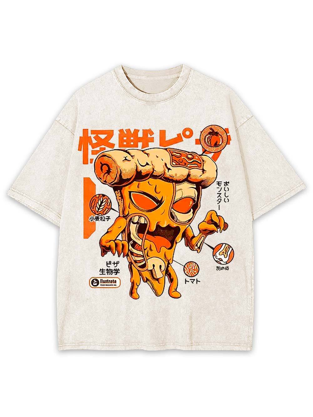 Pizza Monster Washed Tshirt